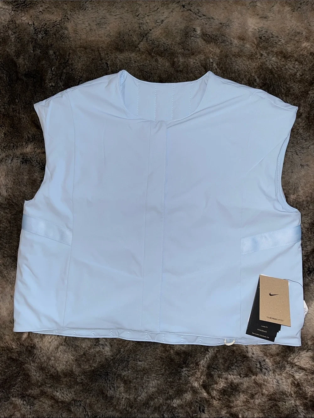 Nike Vest Womens M Perfect Stretch 24.7 Therma-FIT  Blue shirt  Reversible $150